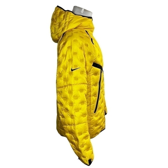 Nike Sportswear Yellow Tech Pack Goose Down Filled Puffer Hooded Jacket - Picture 8 of 16